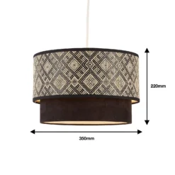 Harper Two Tier Easy-Fit Light Shade - Black 9 Harper Two Tier Easy-Fit Light Shade - Black -Home Lighting 13884616 9064984012629045