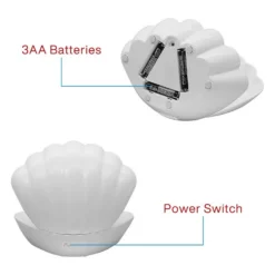 Colour Changing LED Glitter Shell Lamp -Home Lighting 13892610 8634998572582514