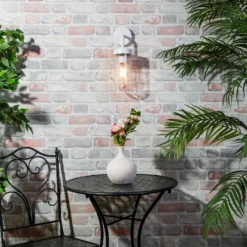 Kew Curved Arm E27 Outdoor Wall Light - Ivory -Home Lighting 13924366 5944980108291303