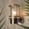 Leonis Miners Style Outdoor Wall Lantern - Stainless Steel -Home Lighting 13924375 1804980107850051