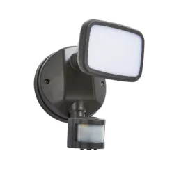 Lynn LED Outdoor Floodlight With PIR Sensor (IP65) - Dark Grey -Home Lighting 13924380 1354980108730776
