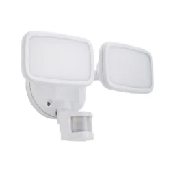Lynn 2 Light LED Outdoor Floodlight With PIR Sensor (IP65) - White -Home Lighting 13924386 1744980108465447