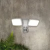 Lynn 2 Light LED Outdoor Floodlight With PIR Sensor (IP65) - White -Home Lighting 13924386 1864980108523938