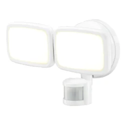 Lynn 2 Light LED Outdoor Floodlight With PIR Sensor (IP65) - White -Home Lighting 13924386 5814980108369378