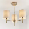 Kari 3 Light Semi Flush Ceiling Light - Brass 1 Kari 3 Light Semi Flush Ceiling Light - Brass -Home Lighting 13938479 1364981960235703