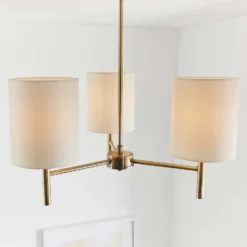 Kari 3 Light Semi Flush Ceiling Light - Brass -Home Lighting 13938479 6714981960523205