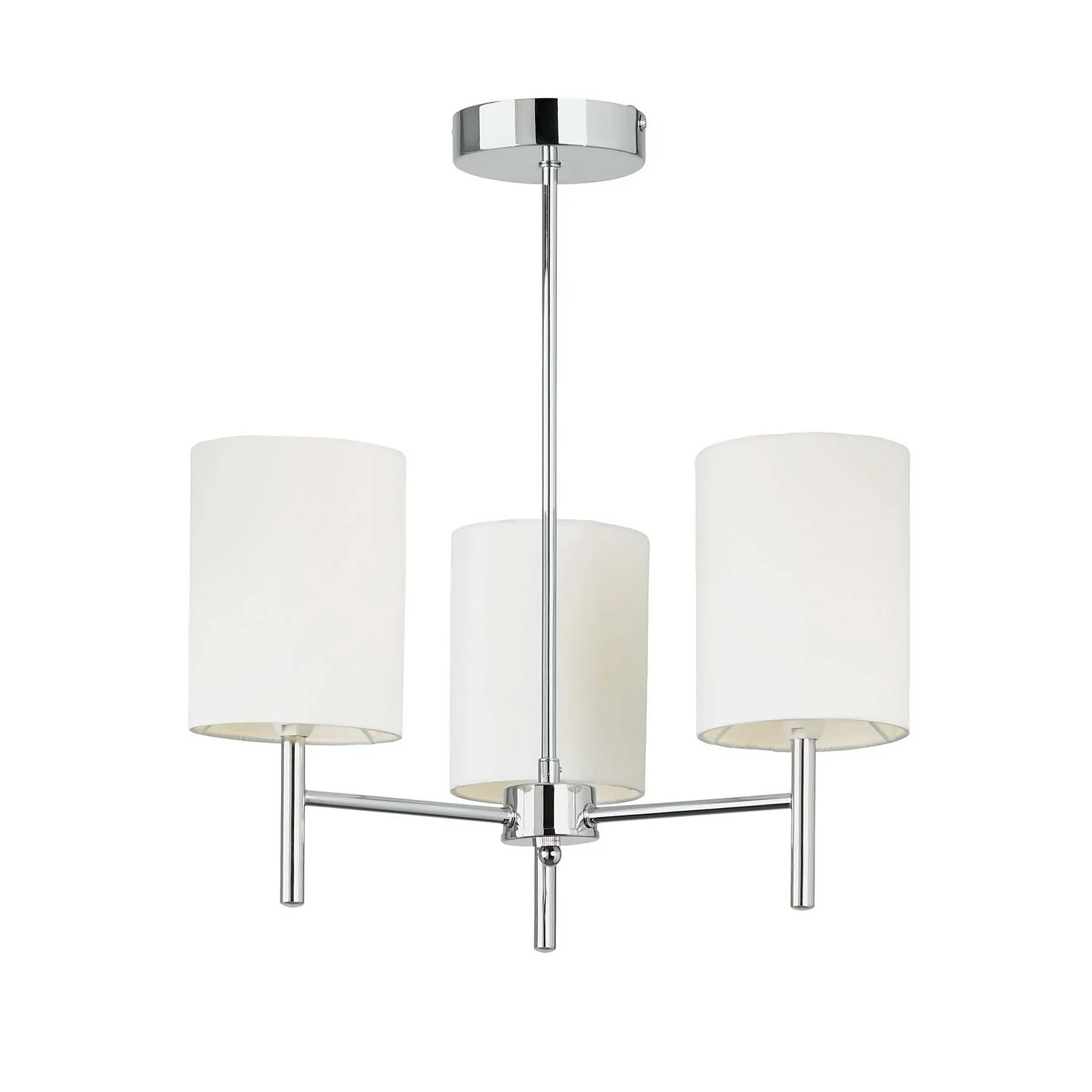 Kari 3 Light Semi Flush Ceiling Light - Chrome 4 Kari 3 Light Semi Flush Ceiling Light - Chrome - Image 2