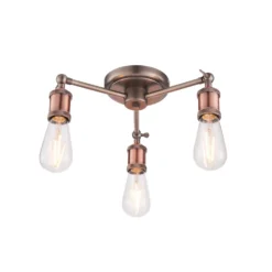 Henrik 3 Light Semi Flush Ceiling Light - Pewter 11 Henrik 3 Light Semi Flush Ceiling Light - Pewter -Home Lighting 13938488 1954981960850013