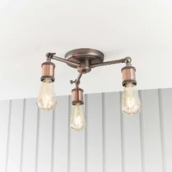 Henrik 3 Light Semi Flush Ceiling Light - Pewter 17 Henrik 3 Light Semi Flush Ceiling Light - Pewter -Home Lighting 13938488 6774981961158392