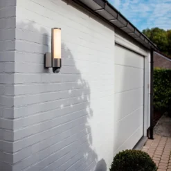 Lutec Leda LED Outdoor Wall Light With PIR Motion Sensor - Stainless Steel -Home Lighting 13950209 1004993071741087