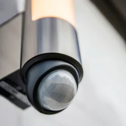 Lutec Leda LED Outdoor Wall Light With PIR Motion Sensor - Stainless Steel -Home Lighting 13950209 1594993071769029