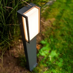 Lutec Qubo LED Outdoor Bollard Light - Anthracite 10 Lutec Qubo LED Outdoor Bollard Light - Anthracite -Home Lighting 13950213 1584993071774315