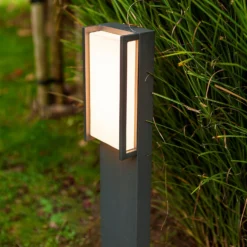 Lutec Qubo LED Outdoor Bollard Light - Anthracite 11 Lutec Qubo LED Outdoor Bollard Light - Anthracite -Home Lighting 13950213 1864993071817686