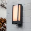 Lutec Qubo LED Outdoor Wall Light With PIR Motion Sensor - Anthracite 2 Lutec Qubo LED Outdoor Wall Light With PIR Motion Sensor - Anthracite -Home Lighting 13950215 1894993052423604