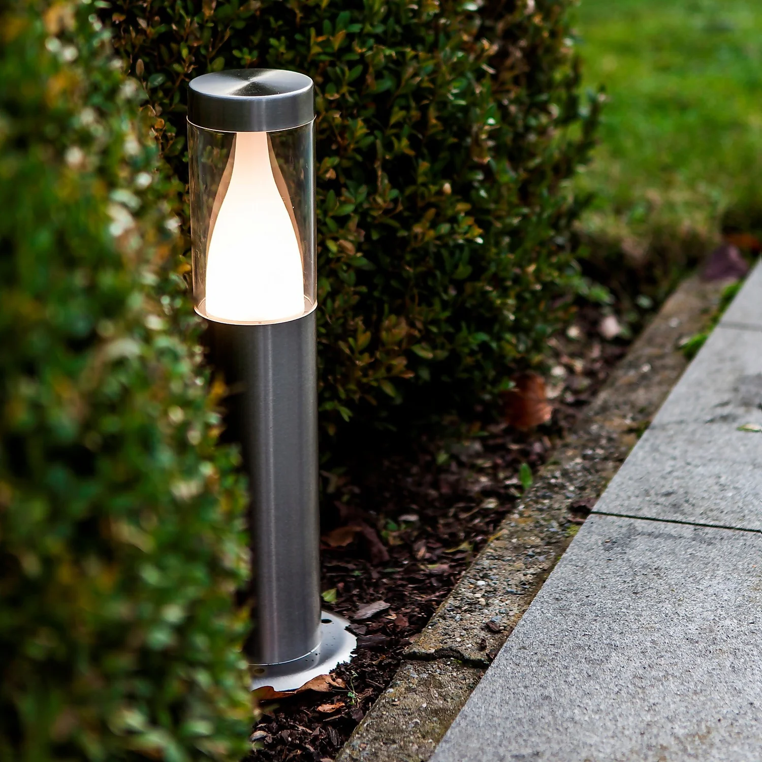 Lutec Virgo LED Outdoor Bollard Light - Stainless Steel 3 Lutec Virgo LED Outdoor Bollard Light - Stainless Steel