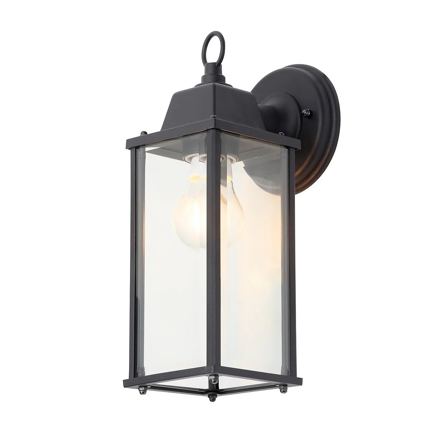 Ceres Outdoor Lantern Wall Light - Black 4 Ceres Outdoor Lantern Wall Light - Black - Image 2
