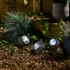 Homebase Edit Large Rock Solar Lights - Pack Of 3 -Home Lighting 13964416 1575042049567498