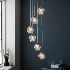 Clashmore Cluster Pendant Ceiling Light - Chrome Effect 13 Clashmore Cluster Pendant Ceiling Light - Chrome Effect -Home Lighting 14301803 9875038437910002