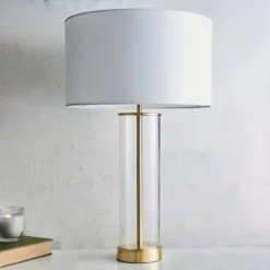 Gills Table Lamp - Brass Effect -Home Lighting 14301812 1735038492908666