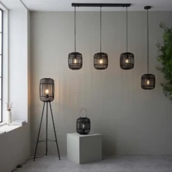 Saval Pendant Ceiling Light - Dark Bamboo -Home Lighting 14301823 1505038439769159