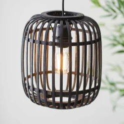 Saval Pendant Ceiling Light - Dark Bamboo -Home Lighting 14301823 8205038439584908