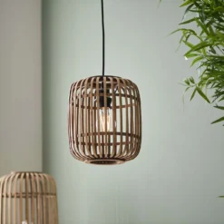 Saval Pendant Ceiling Light - Natural Bamboo 12 Saval Pendant Ceiling Light - Natural Bamboo -Home Lighting 14301825 9085038437833898