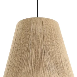 Eglo Alderney Pendant Ceiling Light - Black & Natural 11 Eglo Alderney Pendant Ceiling Light - Black & Natural -Home Lighting 14302952 1715038223258436