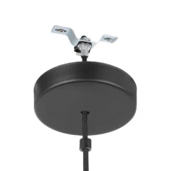 Eglo Alderney Pendant Ceiling Light - Black & Natural 12 Eglo Alderney Pendant Ceiling Light - Black & Natural -Home Lighting 14302952 5735038223305116