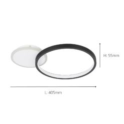 Eglo Gafares Connect Smart Flush Ceiling Light - Black -Home Lighting 14302966 1645038223881509