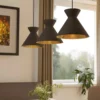 Eglo Nastasia 3 Lamp Pendant Diner Bar Light - Cappuccino & Brass -Home Lighting 14302968 1705038223731260