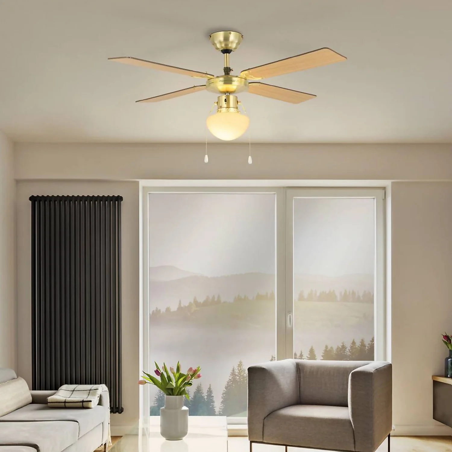 Eglo Fortaleza Ceiling Fan With Light - Bronze & Wood 3 Eglo Fortaleza Ceiling Fan With Light - Bronze & Wood